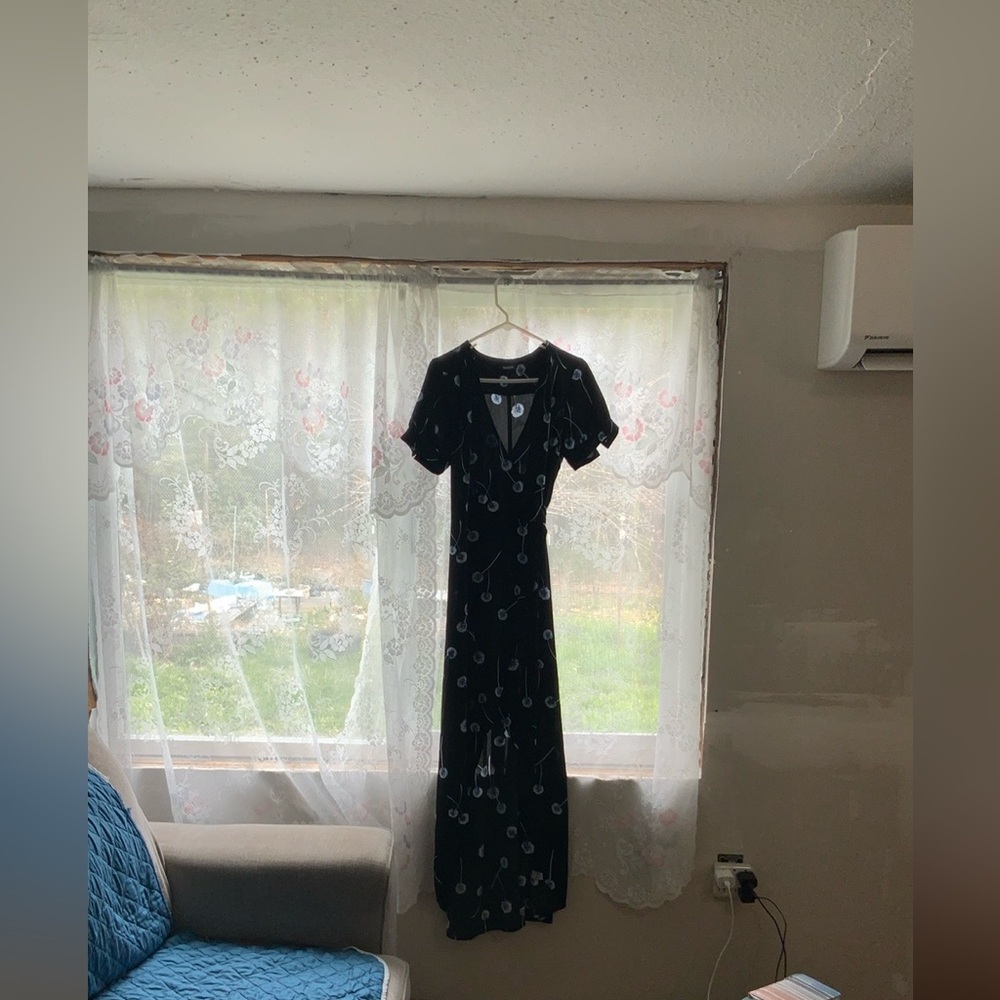 Elegant Black Floral Dress